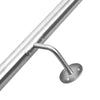 Brushed Stainless Steel Stair Handrail Smooth Metal Bannister Bracket Stair Rail