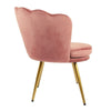 Genesis Flora Accent Tub Chair Scallop Armchair Petal Back With Golden Legs