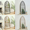 Large Garden Mirror Wall Mount Hang Window Style Villa Outdoor Garden Home Decor