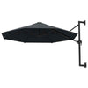 Wall-Mounted Parasol & Metal Pole Umbrella Patio Parasol Garden Umbrella