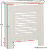 Radiator Cover White Unfinished Modern Traditional Wood Grill Cabinet Shelf MDF