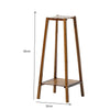 Indoor Corner Plant Stand Pot Holder Wooden Flower Shelf 2 Tier Display Rack UK