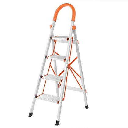 Folding 4 Step Ladder Safety with Non Slip Mat Tread Stepladder Heavy Duty Home