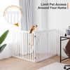 4 Panels Foldable Dog Gate Freestanding Doorway Stairs Baby Pet Safety Barrier
