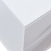 White Nightstand 2 Drawers Storage Wood Bedside Cabinet Small Side Table Bedroom