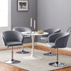1x Barstool Velvet Padded Bar Stool Metal Base Salon Breakfast Chair Adjustable