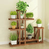 Anticorrosion Wooden Plant Flower Stand Pot Bonsai Display Rack Thickened Frame