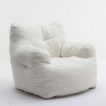 Upholstered Soft Fabric Tufed Bean Bag Foam Memory Resilience Sponge Chair BT