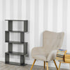 Wooden S-Shaped Bookcase Living Room Modern Display Shelves Storage Unit Divider