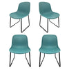 Set of 4 Dining Chairs Plastic Modern Ergonomic Designer Chair Kitchen Office