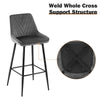2X Modern Bar Stools Velvet Breakfast Stool Kitchen Pub Chair Metal Leg