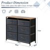 6-Drawer Dresser Storage Tower Fabric Storage Chest Organizer Unit Anti-toppling