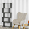 Wooden S-Shaped Bookcase Living Room Modern Display Shelves Storage Unit Divider