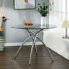 White Dinner Table&Chair Set Chrome Glass Dining Table or Faux Leather Chairs UK