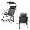 Folding Rocking Chair Outdoor Seat Rocker Relaxing Armchair Lounge Garden Patio
