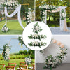3PCS Artificial Wedding Arch Rose Flower Row Top Table Centrepiece Vase Set