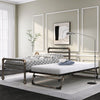 2 in 1 3FT Single Steel Day Bed Guest Trundle Bed Bed Frame Solid Metal Sofa Bed