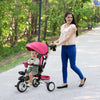 6 in 1 Foldable Baby Tricycle Kids First Bike Stroller Adjustable Remove Awning