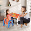 Kids Table and Chair Set Children Activity Art Study Desk Set W/ Building Blocks