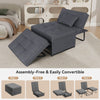Sofa Bed 4 in 1 Convertible Chair Folding Ottoman Lounger Sleeper Metal Frame UK