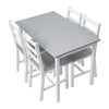 New Solid Wood Dining Table and 4 Chairs Set Home Kitchen Furniture 4 Colours