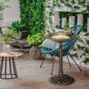 Garden Antique Birdbath Stand Outdoor Pedestal Bird Feeder Base Lightweight