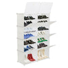 7-Tier Portable 28 Pair Shoe Rack Organizer 14 Grids Tower Shelf Storage Cabinet