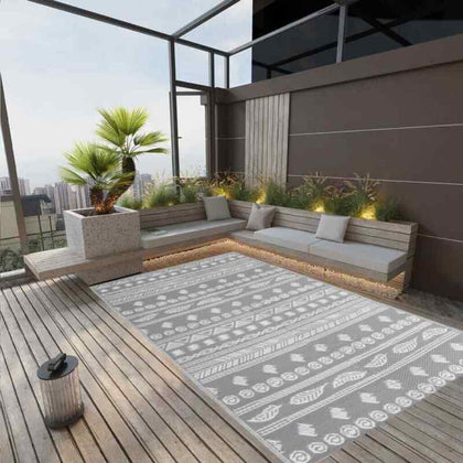 Outdoor Rug Grey 140x200 cm PP GF0