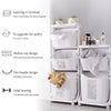 Mobile Laundry Basket 2/3 Tier Compact Laundry Hamper Sorter Cart Clothes Sorter