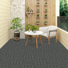 11x Decking Tiles Composite Interlocking WPC Terrace Tile Patio Balcony 30x30cm