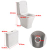 Modern Close Coupled Toilet Bathroom White Ceramic Soft Close Seat WC Pan Home