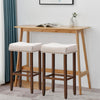 Set of 2 Saddle Bar Stools Upholstered Counter Stool Home Kitchen Dinning Chairs