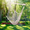 Comfort Hanging Rope Hammock Swing Chair Macrame Soft Outdoor Indoor Seat Beige