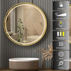 XL Round LED Bathroom Mirror Fogless Wall Mounted Vanity Mirror Toilet Washroom