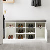 Hallway Shoe Cabinet Bench Storage Shoes Rack Unit Cupboard Cushion Padded Seat