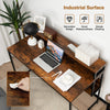 120cm Computer Desk Industrial Home Office Desk Study Writing Workstation Brown