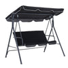 Patio Metal Swing Chairs Outdoor Hammock 3 Seater Canopy Garden Bench Sunshade