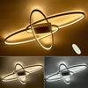 Dimmable LED Ceiling Light Modern Home 3-Ring Pendant Lamp With Remote Control