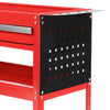 3Tier Tool Trolley Cart Storage Shelf Roller Cabinet Garage Workshop with Drawer