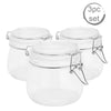 Glass Storage Jars Airtight Clip Top Lid Food Preserve Preserving Jar 500ml x 3