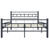 Bed Frame Metal 120x200 cm to 200x200cm in Black & White