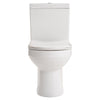 Modern Close Coupled Toilet Bathroom White Ceramic Soft Close Seat WC Pan Home