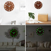 Luminous Wooden Wall Clock Art Wall Clock Living Room Wall Decor