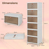 6-tier Stackable Shoe Storage Box Rolling Foldable Shoe Organizer Storage Bin