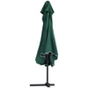 Garden Parasol Banana Cantilever Umbrella Crank Sun Shade Patio Outdoor W/ Base