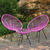 Three-Piece Rattan Garden Furniture 2 Seat Bistro Table Chair Outdoor Patio Set