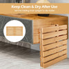 Portable Bamboo Bath Mat Foldable Non-Slip Wooden Shower Mat Slatted Duck-Board