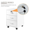Office Filing Cabinet Mobile Under Desk File Storage Cupboard w/ Drawers Wheels