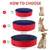 Foldable Dog Pool Collapsible Hard PVC Pet Dog Swimming Bath Tub Pet Wading Pool