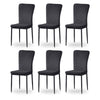 New Set of 4/6 Dining Chairs Padded Seat High back Metal Legs Home Furniture